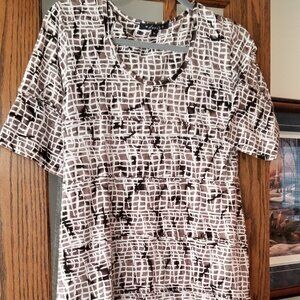 Adorable top by Dunia - M in Black/Brown/Tan